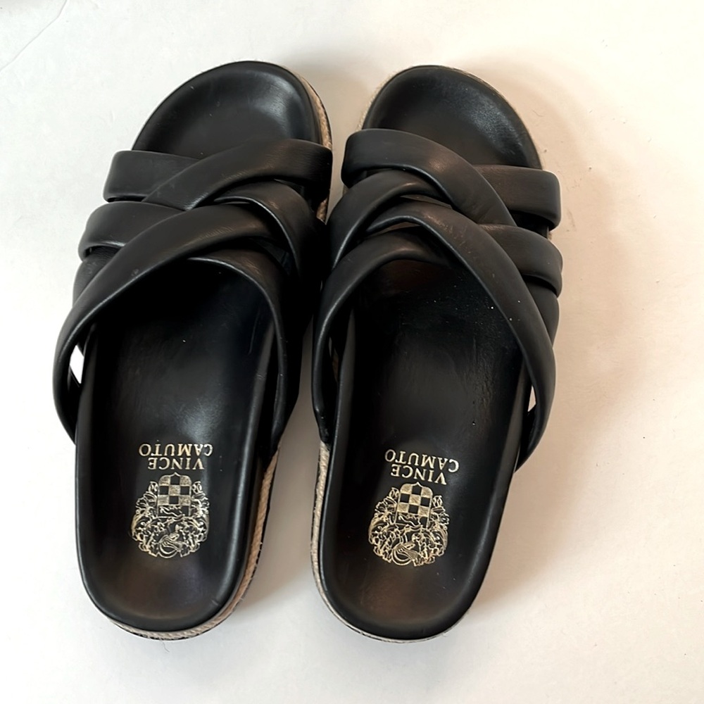 Vince Black Women's Slippers , Size 8M/ 38.5